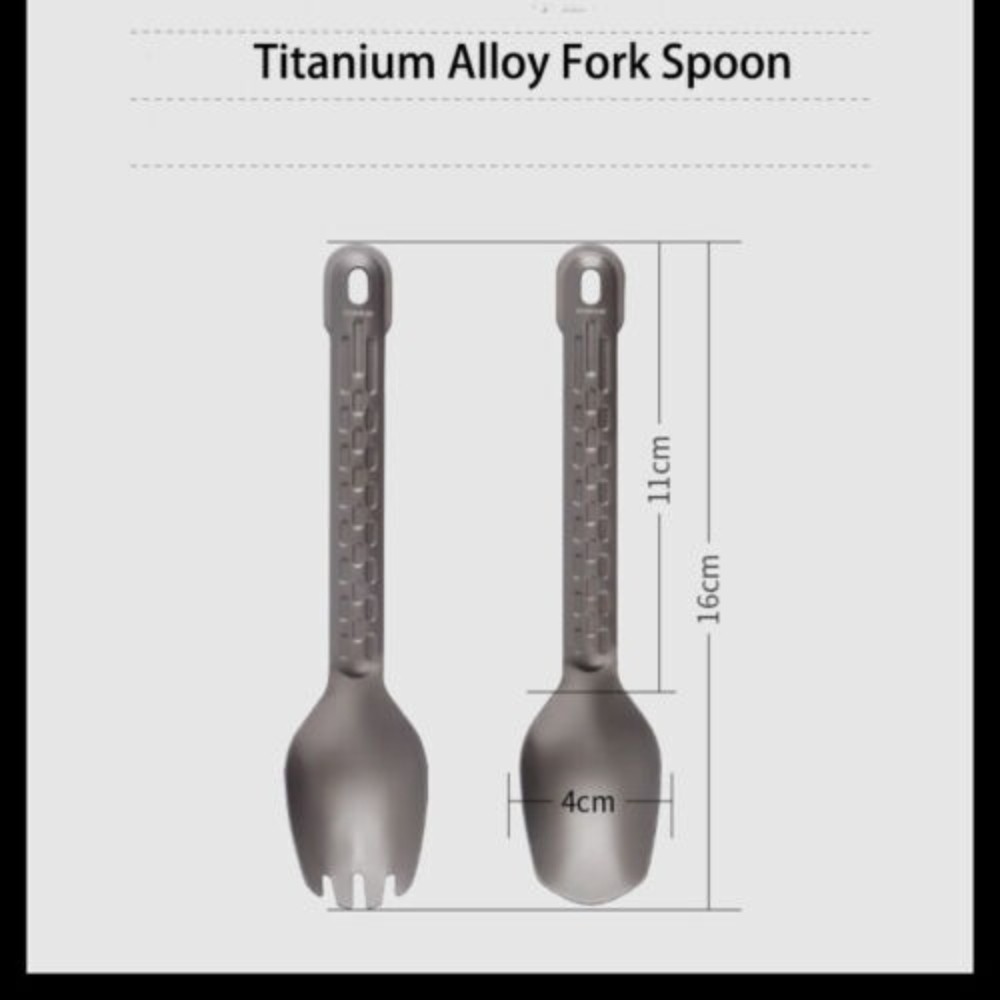 Pure Titanium Spoon / Fork Spoon Tableware Outdoor Travel Portable Meal Tool EDC