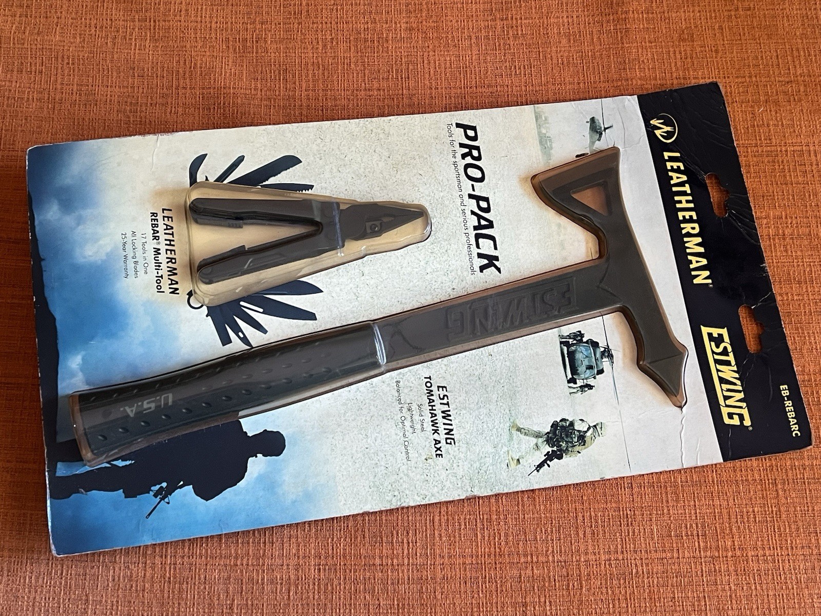 LEATHERMAN Pro-Pack REBAR + ESTWING Tomahawk Axe, New Old Stock, Retried.