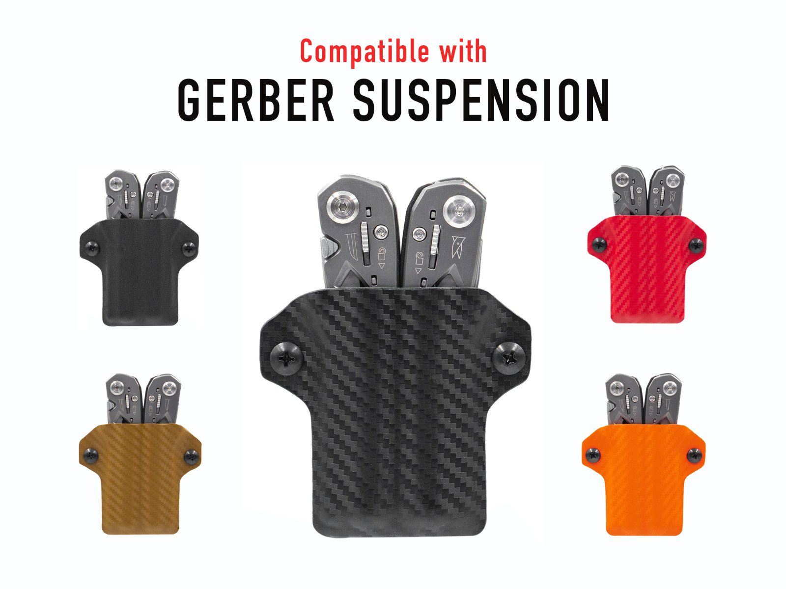 Clip & Carry Kydex Multitool Sheath for GERBER SUSPENSION – Made in USA