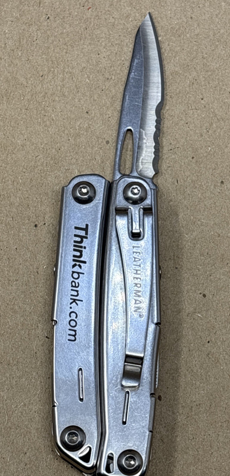 Leatherman Wingman multi-tool with pocket clip USA Company Logo Thinkbank.com