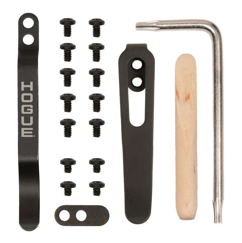 Hogue – Deka Knife Pocket Clip & Torx Screw Kit – Black Finish 24280