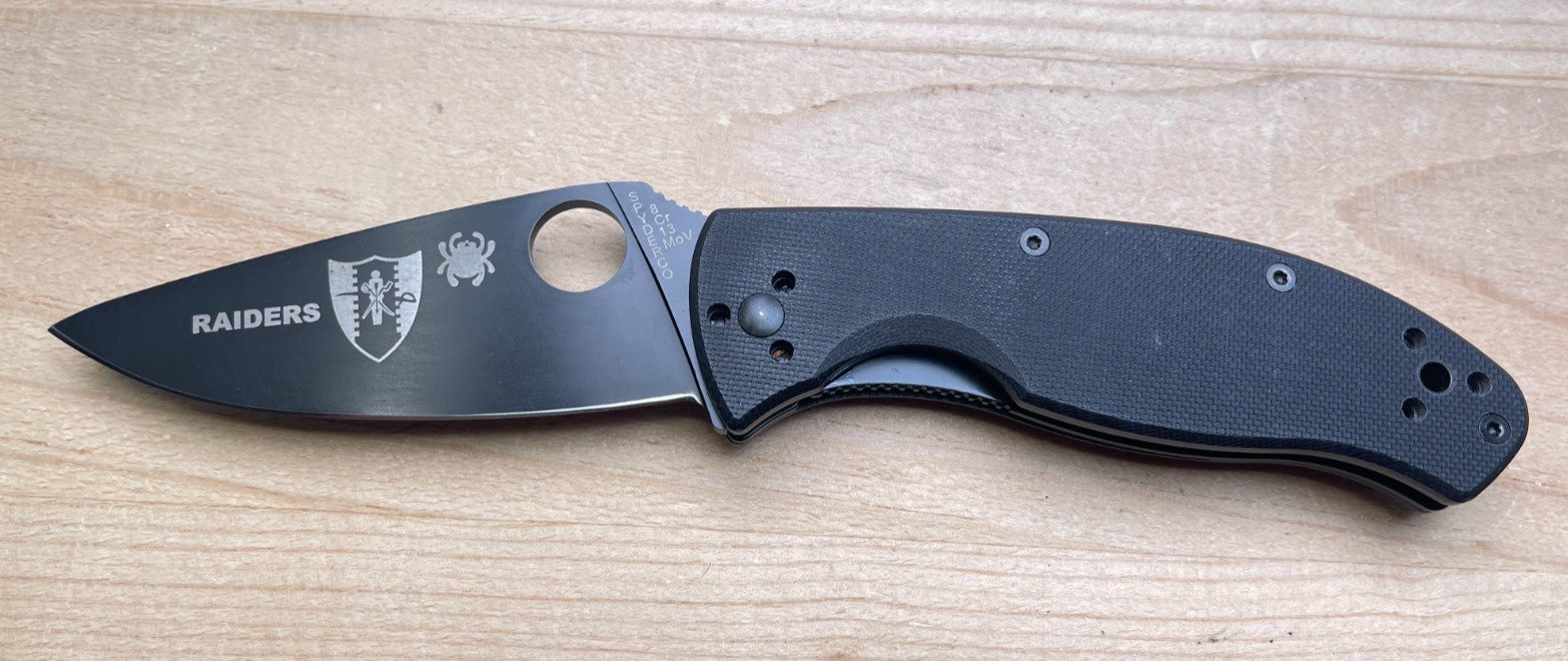 Spyderco Tenacious with Logo Black 8Cr13Mov G-10 Folding Pocket Knife