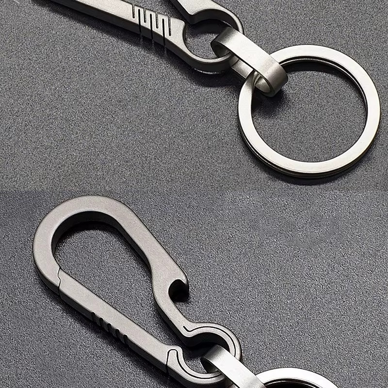 Titanium Buckles EDC Outdoor Tool Titanium Alloy Keychain Tiranium Buckle Key Ri