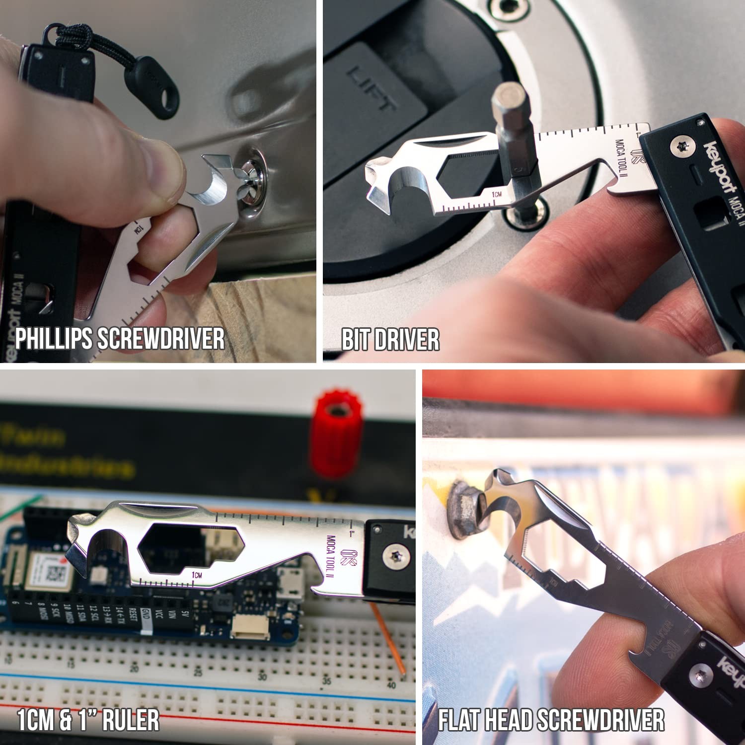 Compact 11-in-1 Keychain Multitool with Pocket Clip & ParaPull – Bottle Opene…