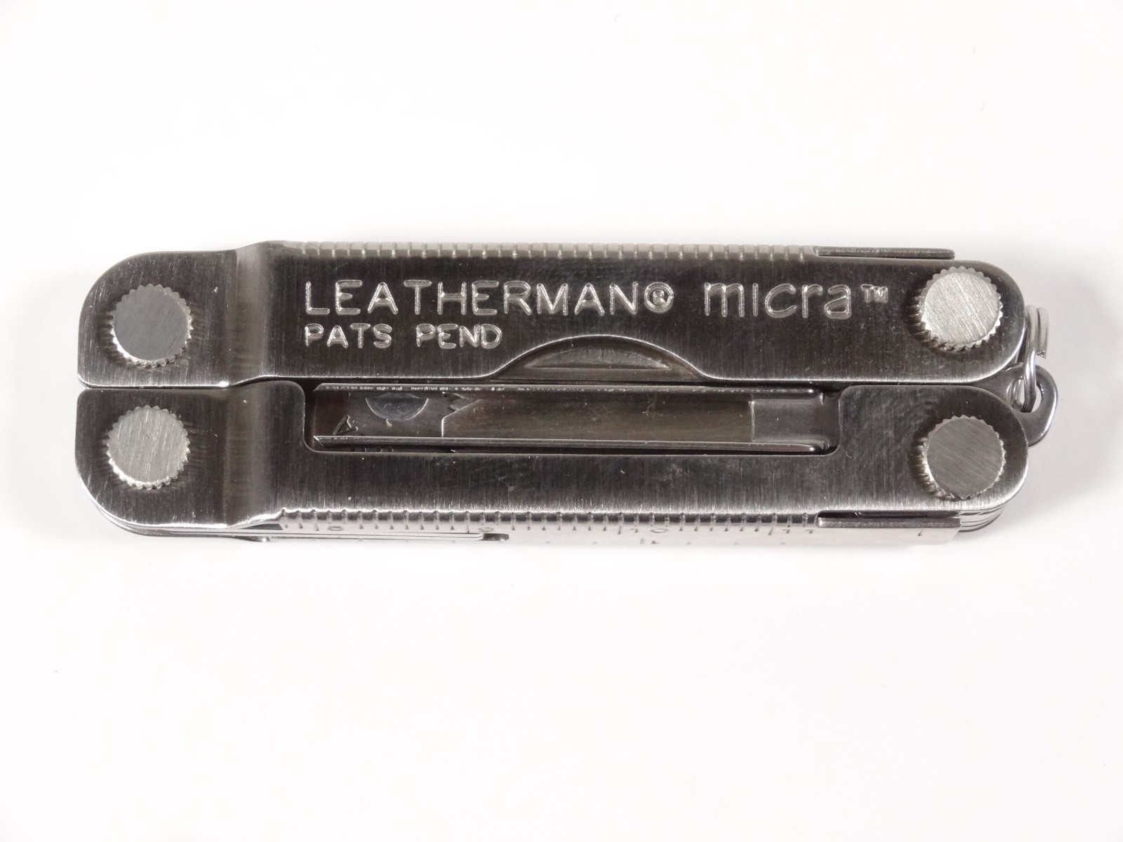 Vintage NOS Leatherman Micra Multi Tool Made In USA Scissors Knife Tweezers File
