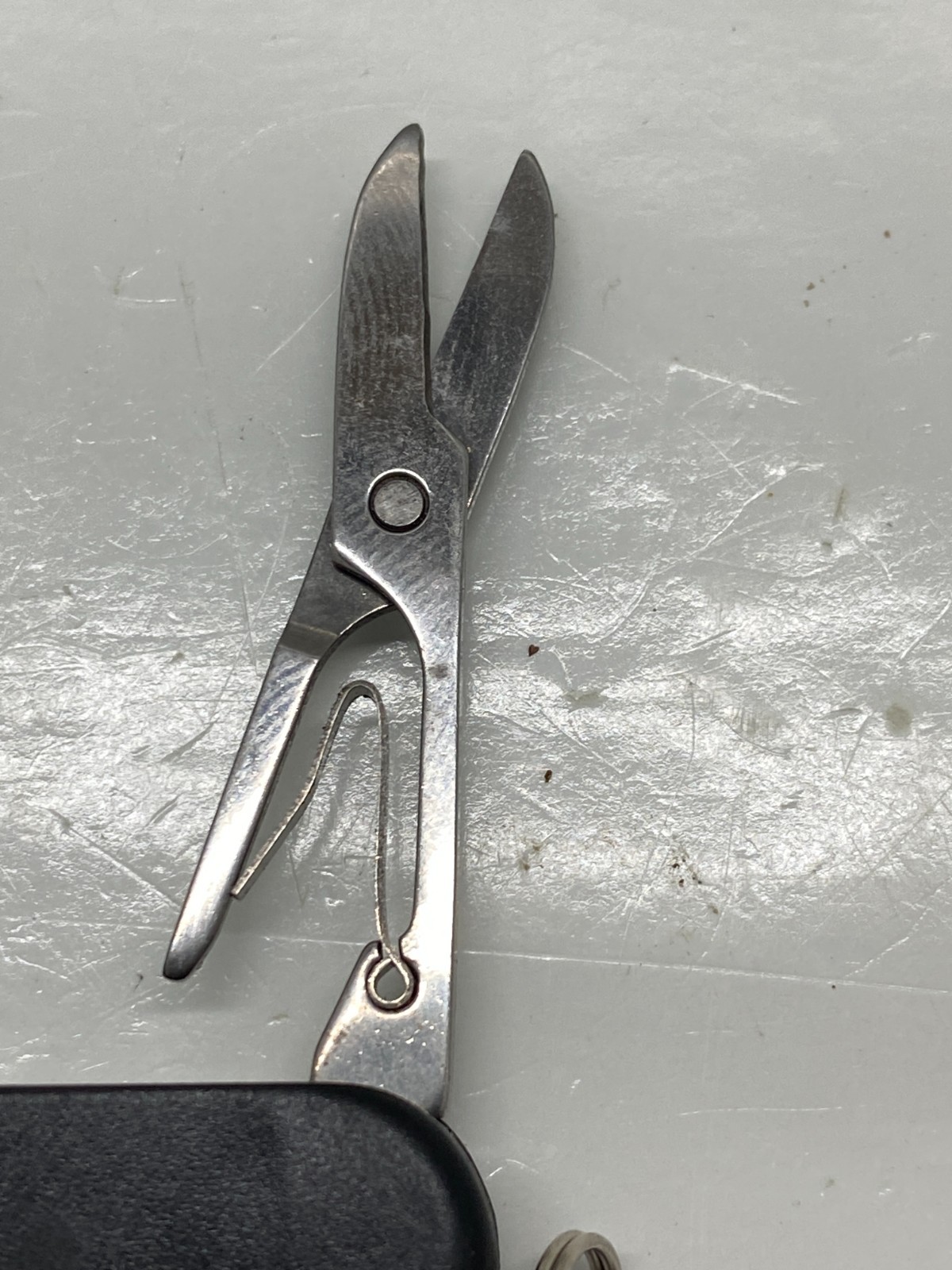 Mini Swiss Army Style Knife Keychain Multi Tool LED Light Scissors Pocket