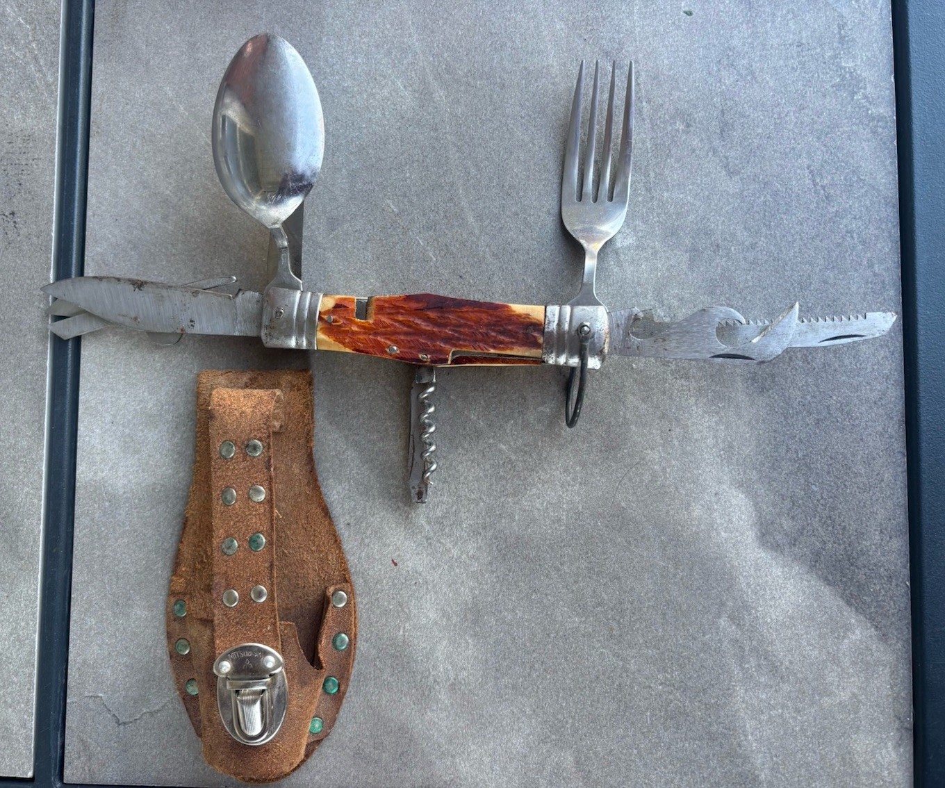 Vintage 1950’s Mitsubishi Hobo Camping Multi Tool With Sheath Japan
