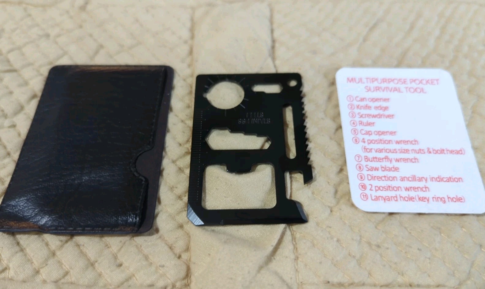 Multitool Wallet Credit Card Emergency Camping Tool Kit Outdoor Hunting FREE S/H