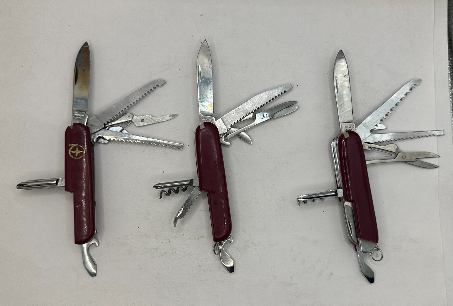 Superior Multi-Tool Pocket Knife Multi-Purpose with 8 Functions in Box LOT OF 3