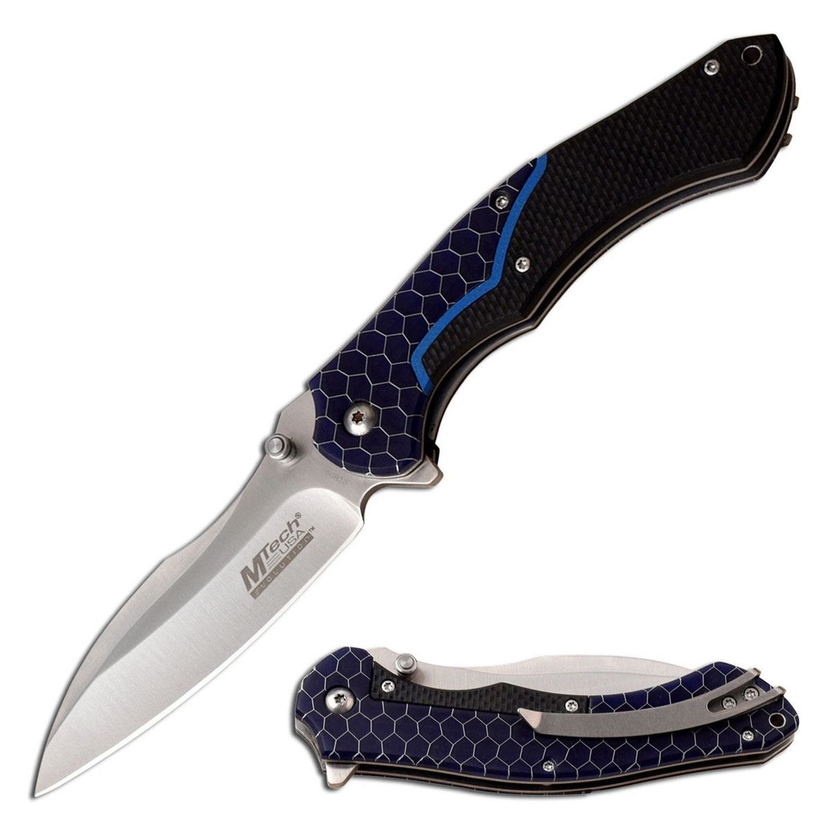 MTech USA – 3.5 inch Sheepsfoot Ball Bearing Folding Knife – MTE-FDR018-BL