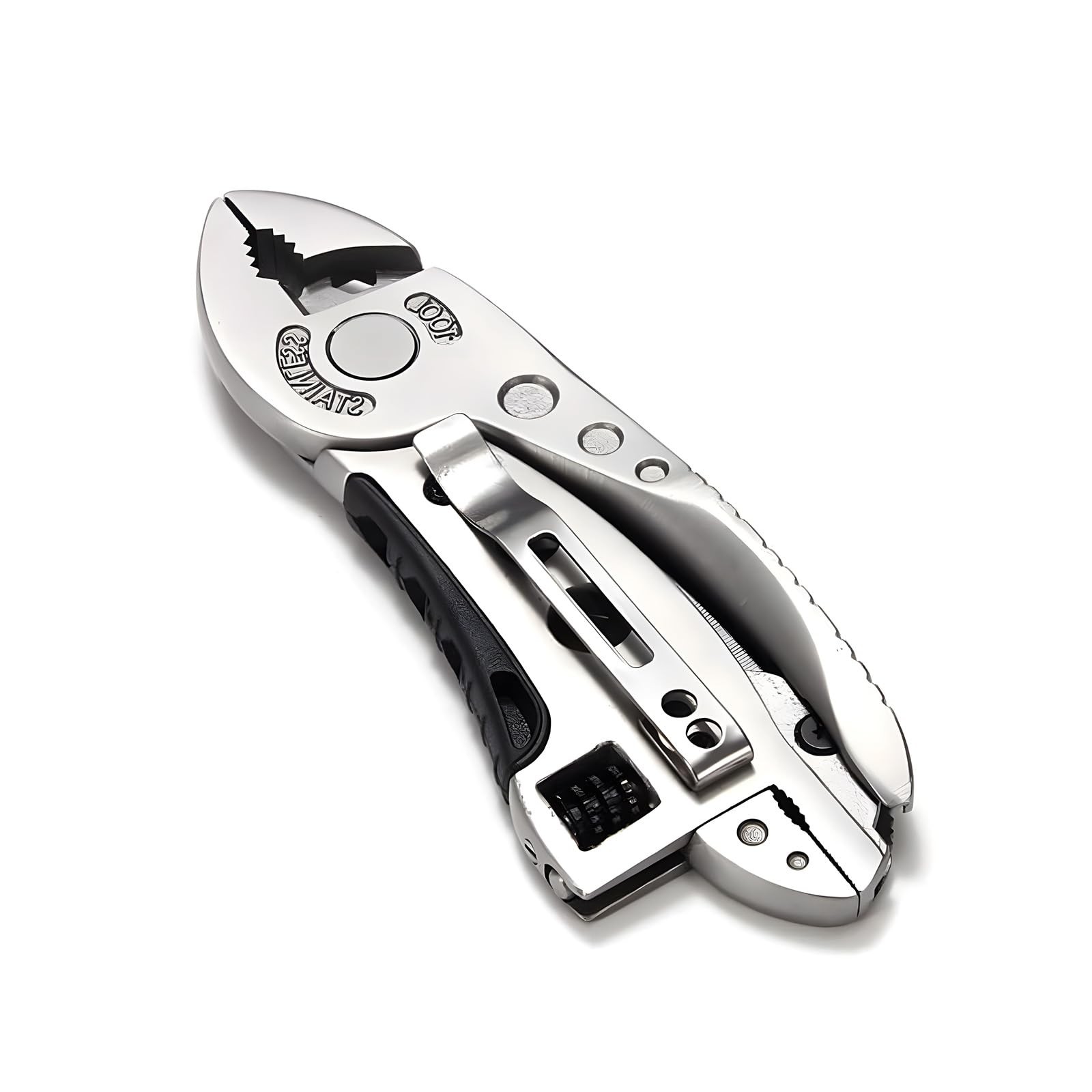 Multitool Wrench With 7 Tools/Pliers/Wire Cutter/Screwdriver with Pocket Clip…