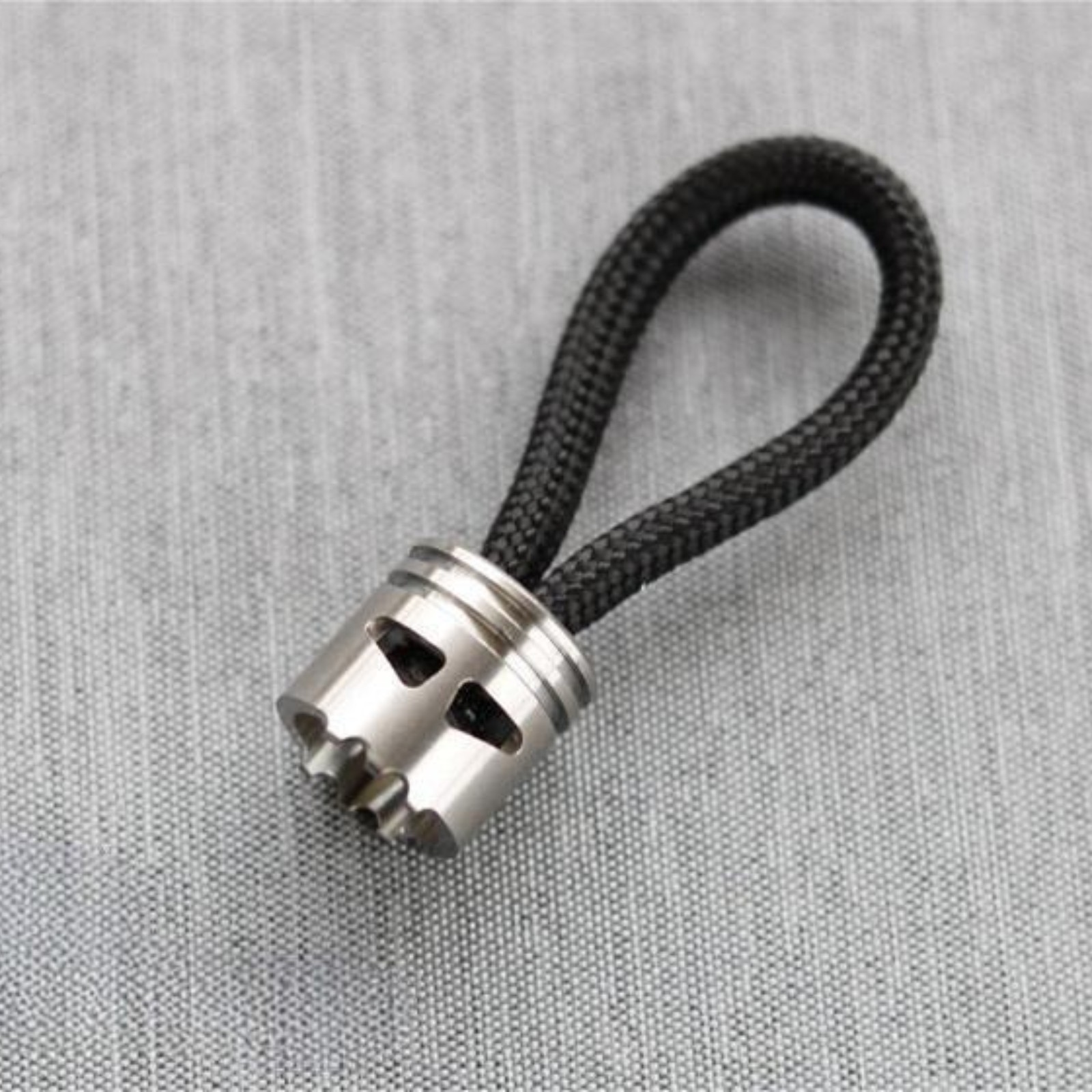 Titanium Knife Lanyard Bead Paracord Keychain Pendant Zip Pull EDC Accessories