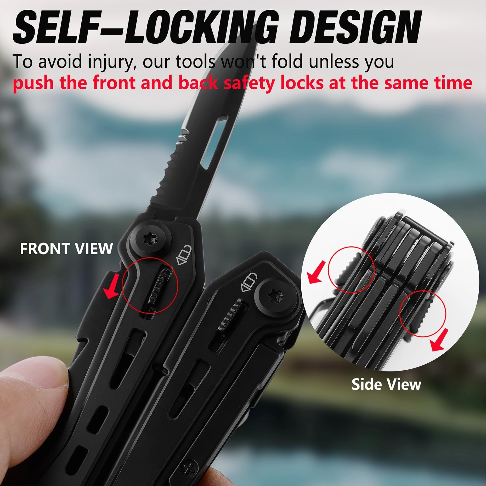 16-in-1 Stainless Steel Multi Tool – EDC Multitool with Pocket Knife, Pliers & S