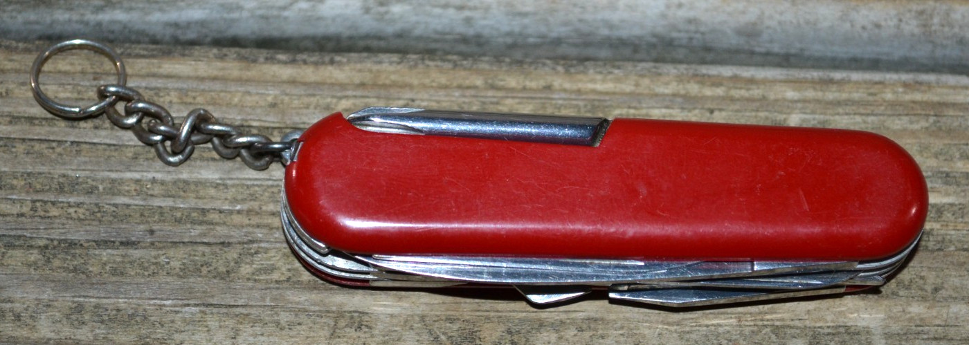 OEM Wenger Delemont Master Fisherman Swiss Army 85mm Red Multi-Tool Knife–Good