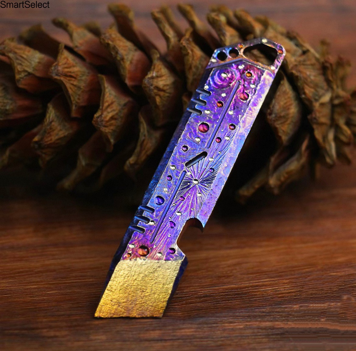 Titanium Alloy EDC Milled Crowbar Bottle Opener Outdoor Multi Tools Lightweight