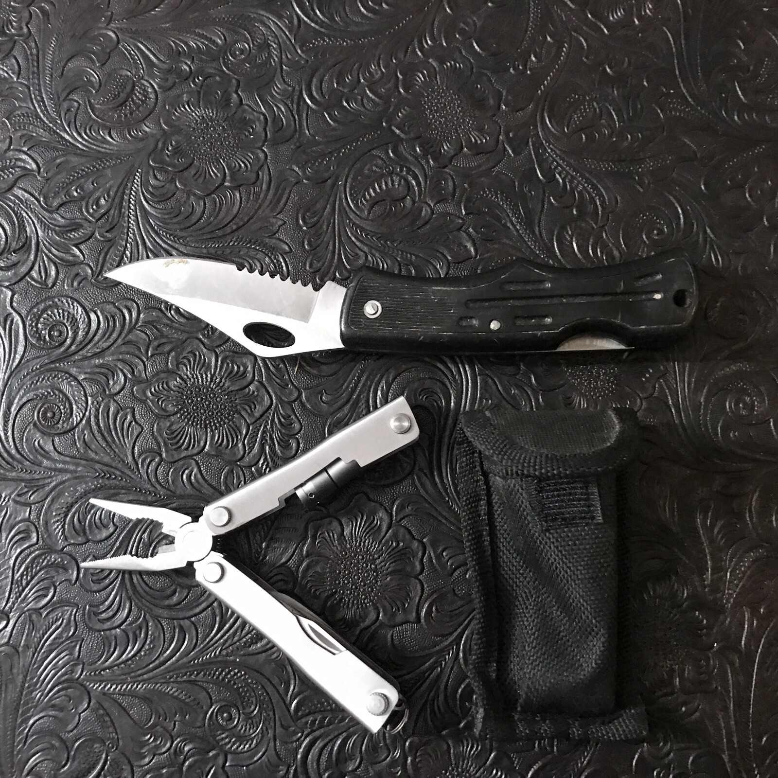 Steel Multi-tool With Pocket Clip And Pocket Knife