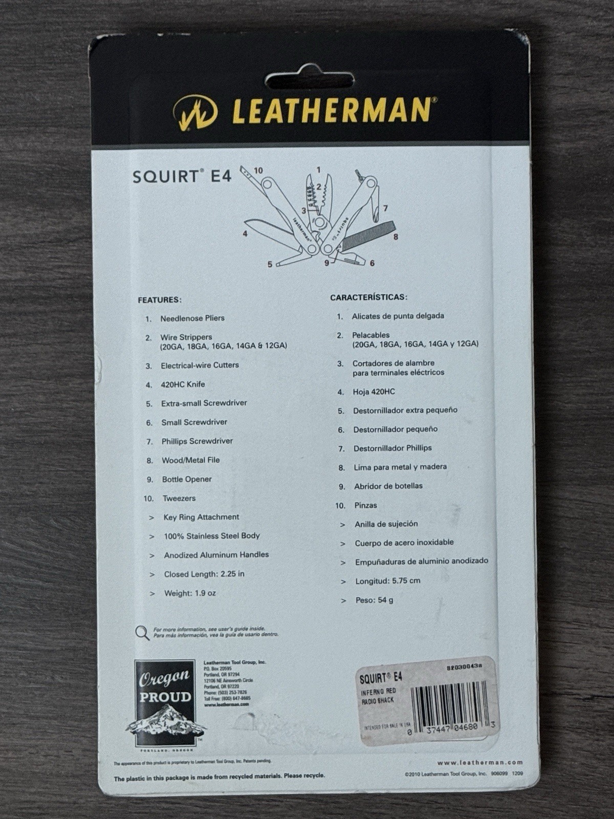 Leatherman Squirt E4 Radioshack Inferno Red Multitool