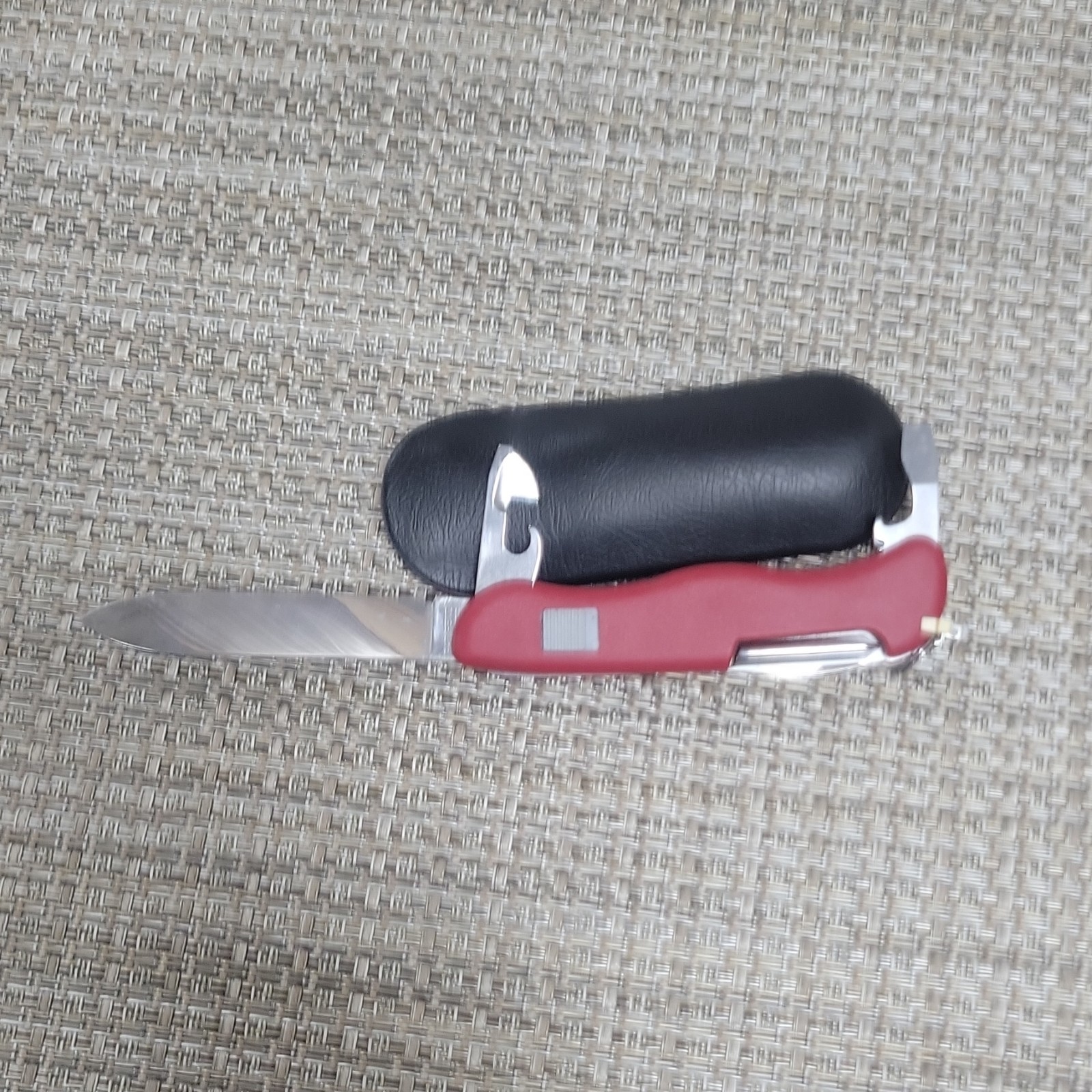 Victorinox Red Multi-Tool Pocket Knife Stainless Steel Straight Edge with Case