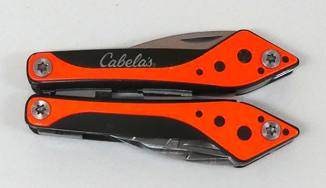 Cabela’s 3″ Multi-Tool Neon Orange 7 Tools Knife, Pliers, Stainless Steel