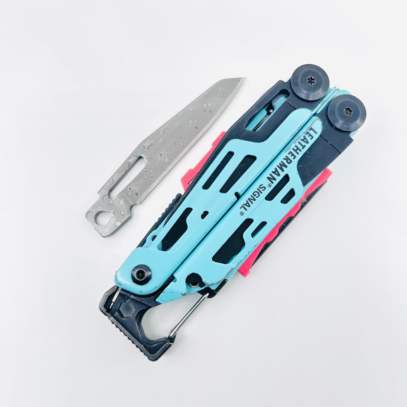 [USA STOCK] VG10 Damascus Replacement Blade for Leatherman Signal 60+ HRC EDC