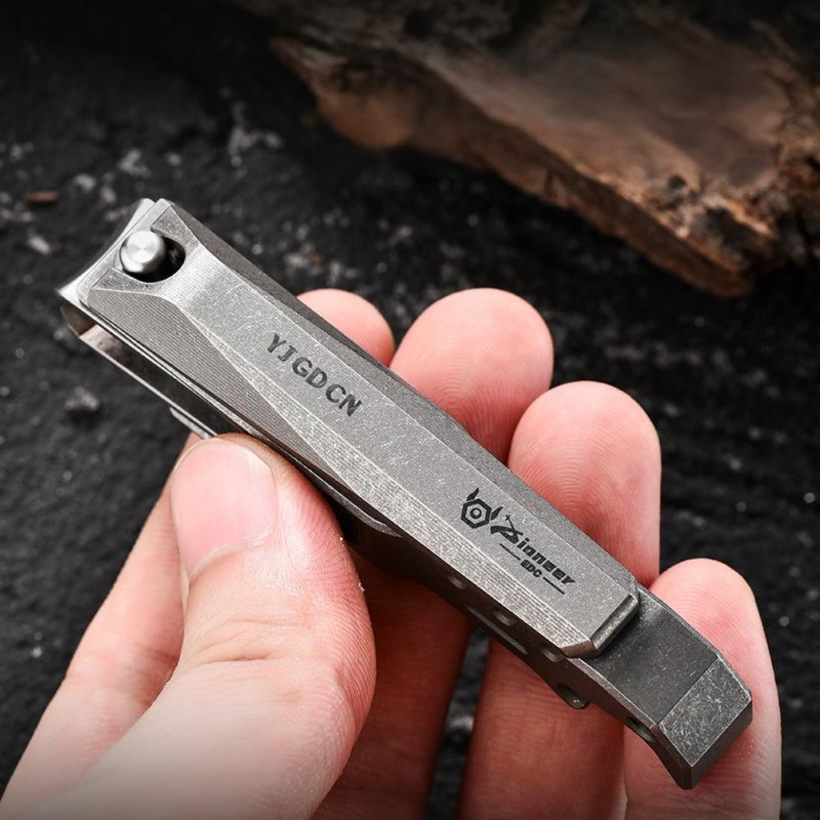 Titanium Alloy Nail Clippers EDC Bottle Opener Buckle File Portable Durable