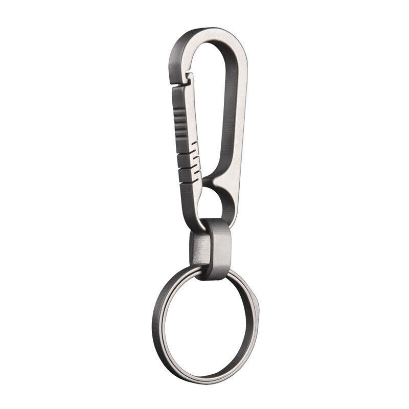 1PC Titanium Alloy Keychain Carabiner Backpack Hanging Buckle Outdoor EDC Tool