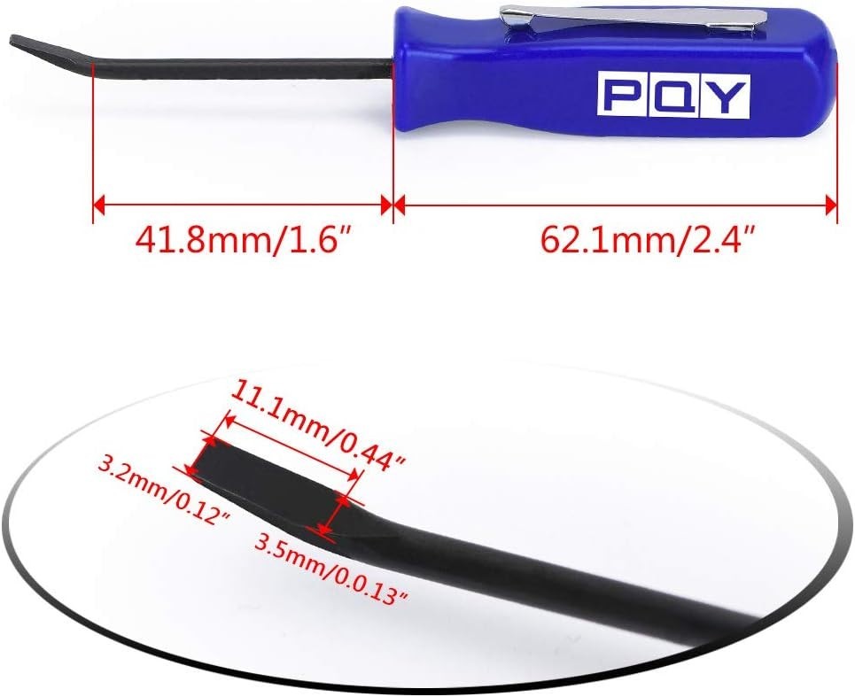 Mini Pocket Pry Bar with Pocket Clip 4.5″ Length 3pcs Blue