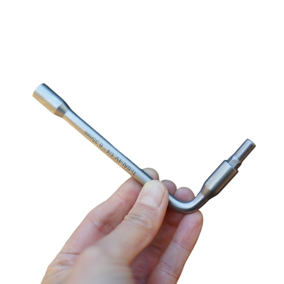 Titanium TC4 One-Piece L-Wrench Universal 1/4 Inch Screwdriver Tool EDC