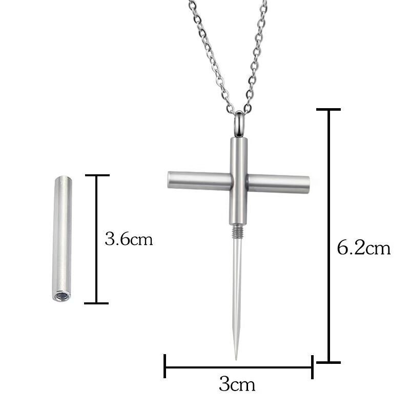 men’s and women’s self-defense wolf proof toothpick EDC key holder Necklace