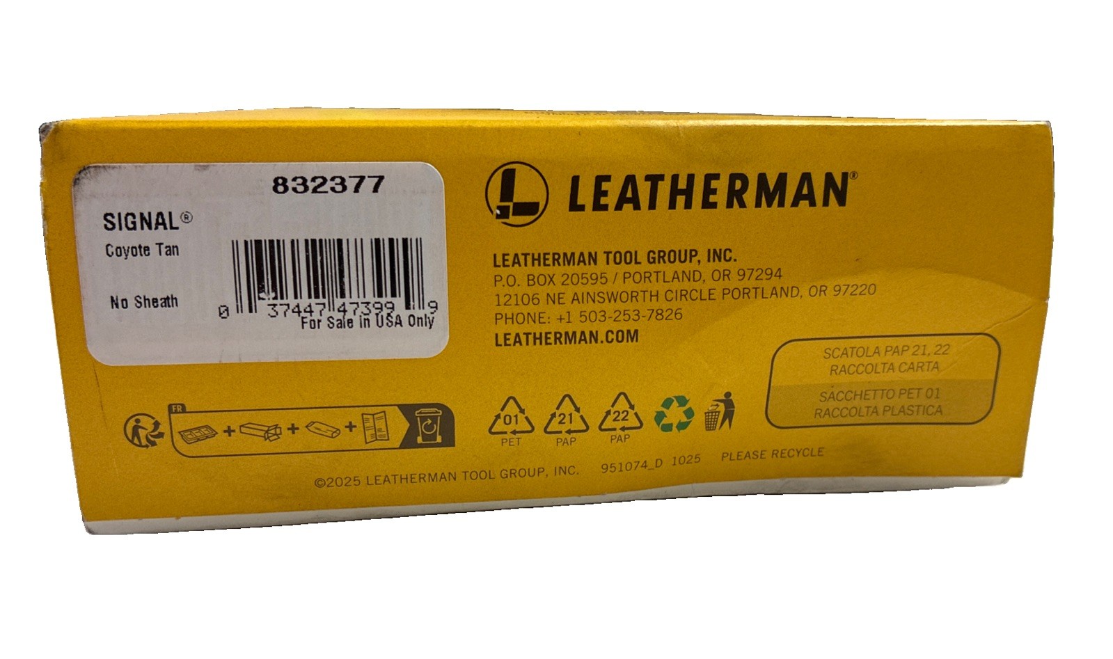 LEATHERMAN Signal 19-in-1 Multi-tool for Outdoors Camping Hiking Fishing DMG Box