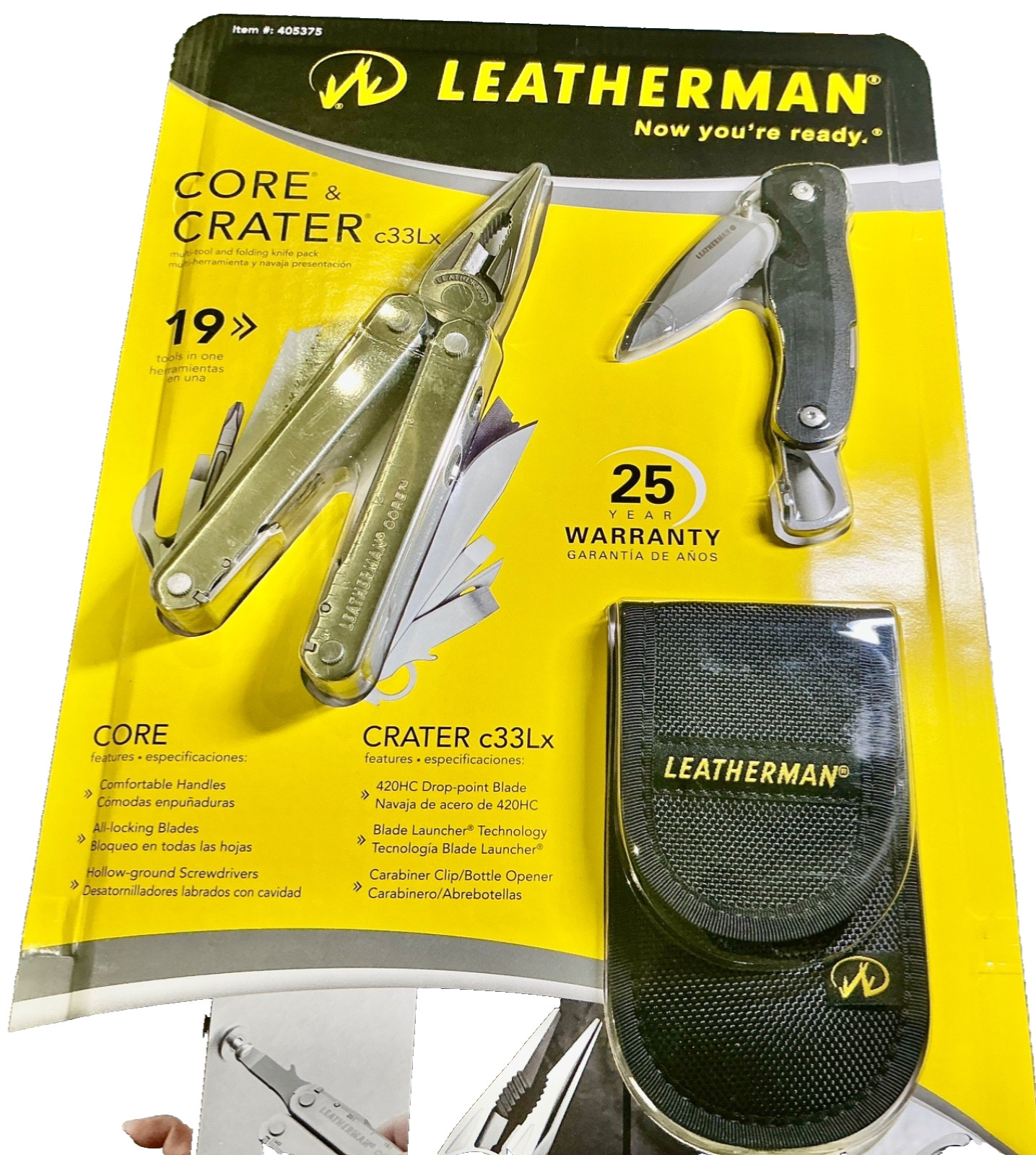 Leatherman Core & Crater C33LX Set NOS New Sealed Multi Tool Combo