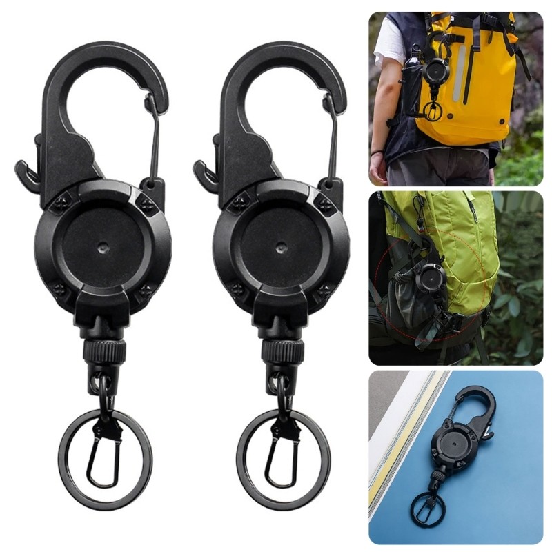 Retractor Retractable Keychain with 26inch Cord Heavy Duty Badges Holder