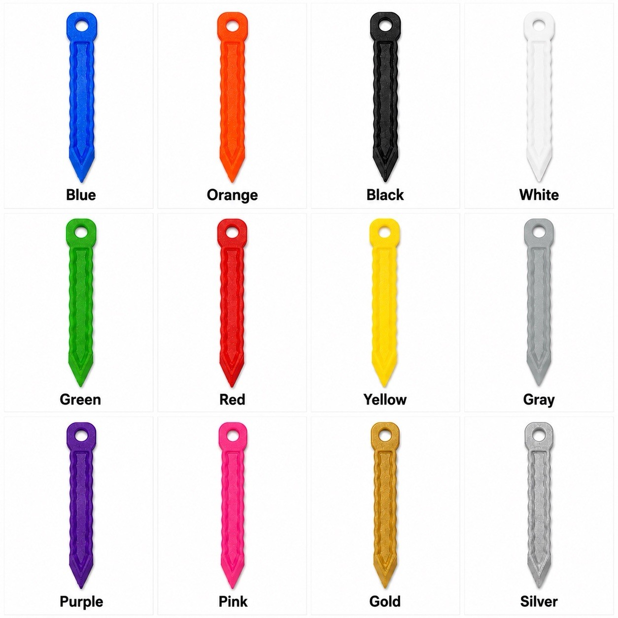 EDC Self Defense Keychain “Waves” Kubotan Spike Safety Tool Lightweight Defense