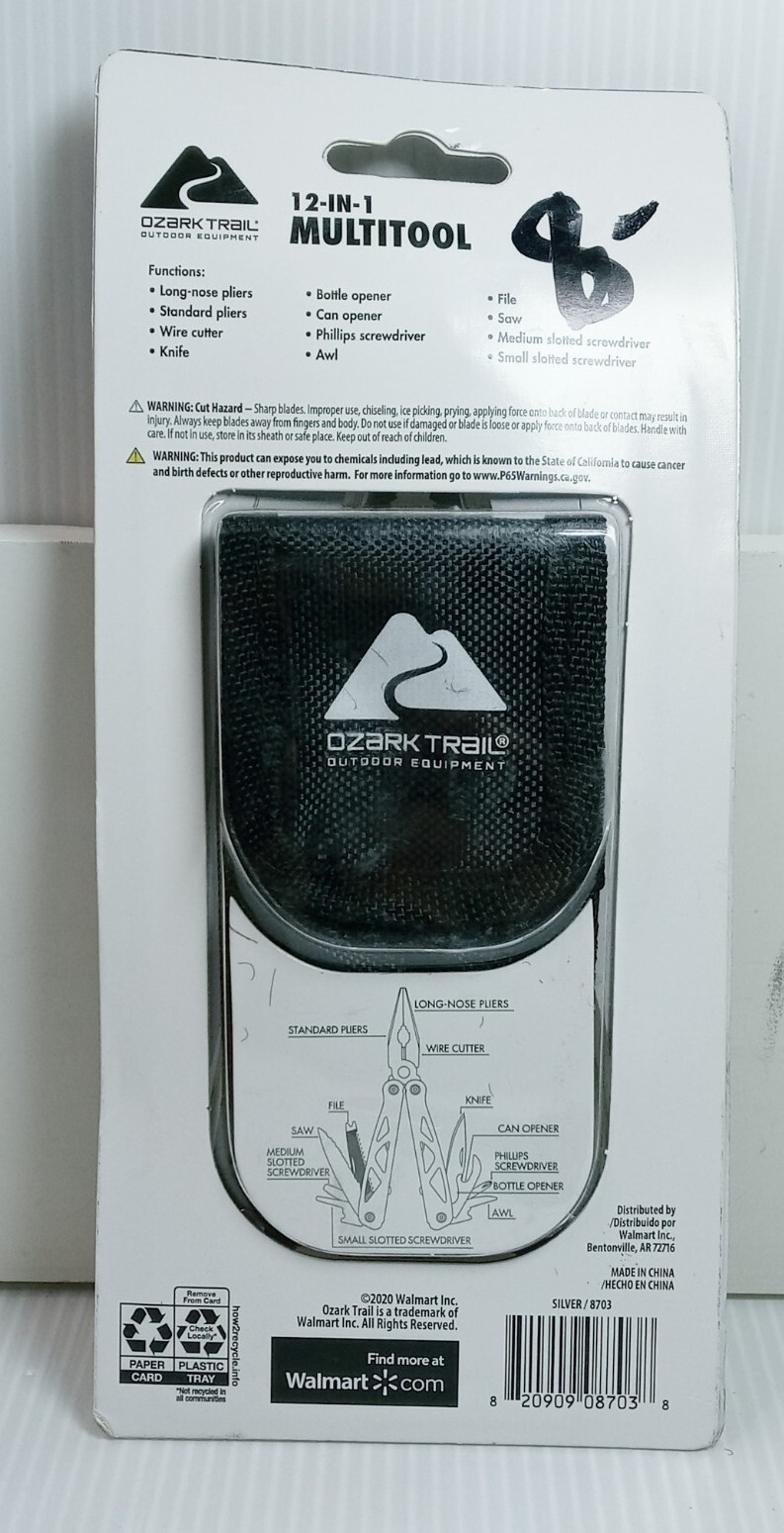 Ozark Trail 12 in 1 Multi Tool & Sheath Brand New Sealed Condition