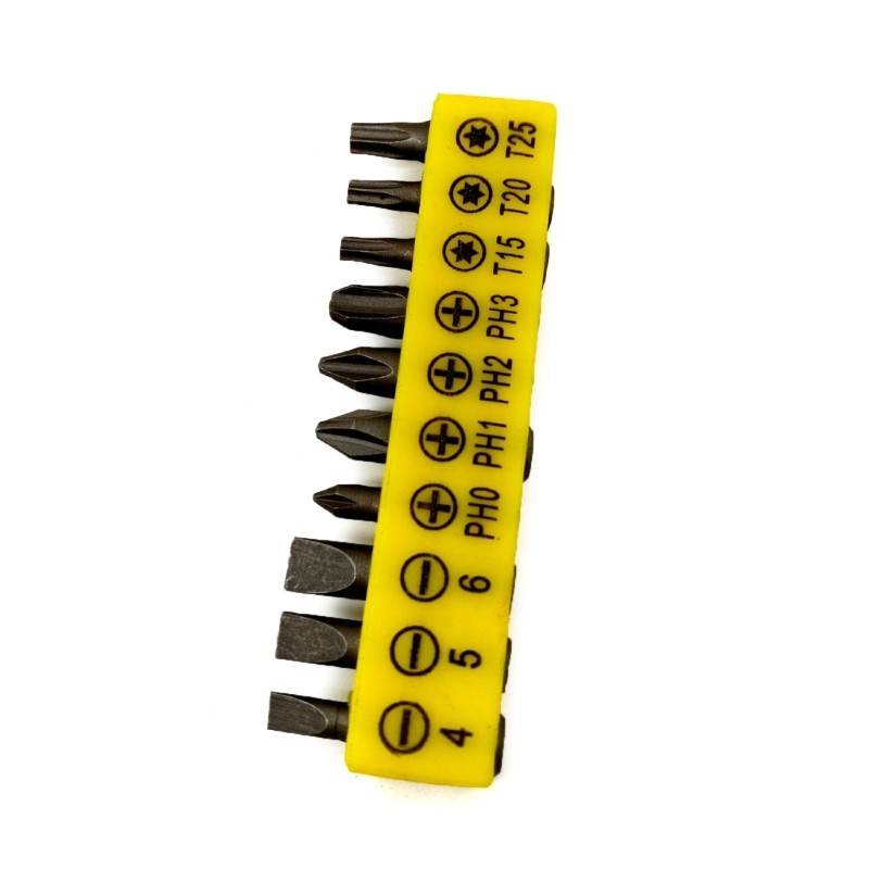 Multifunction Screwdriver Set 10 Bit And 1Screwdriver Handle 180 DegreeRotary