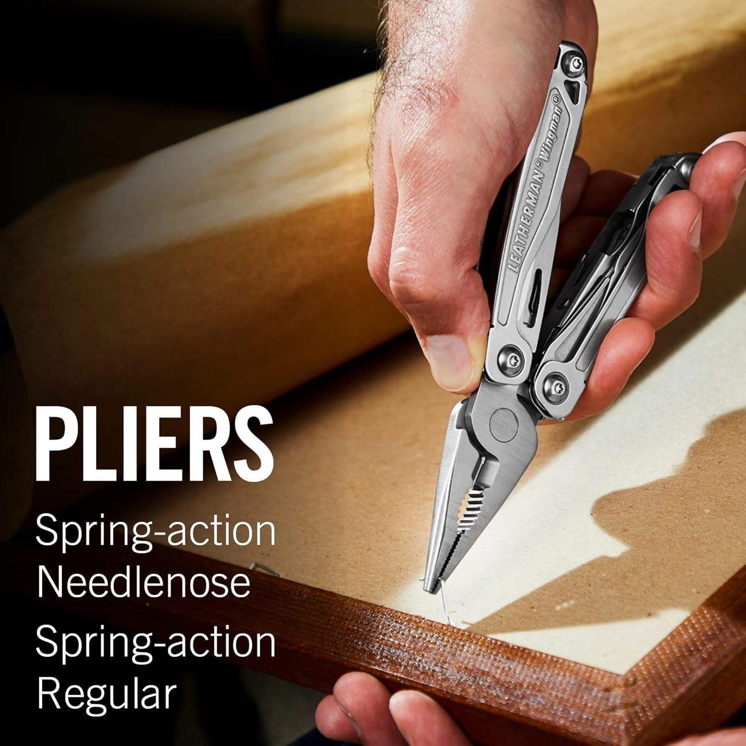 Wingman Multitool with Spring-Action Pliers and Scissors, Stainless Steel