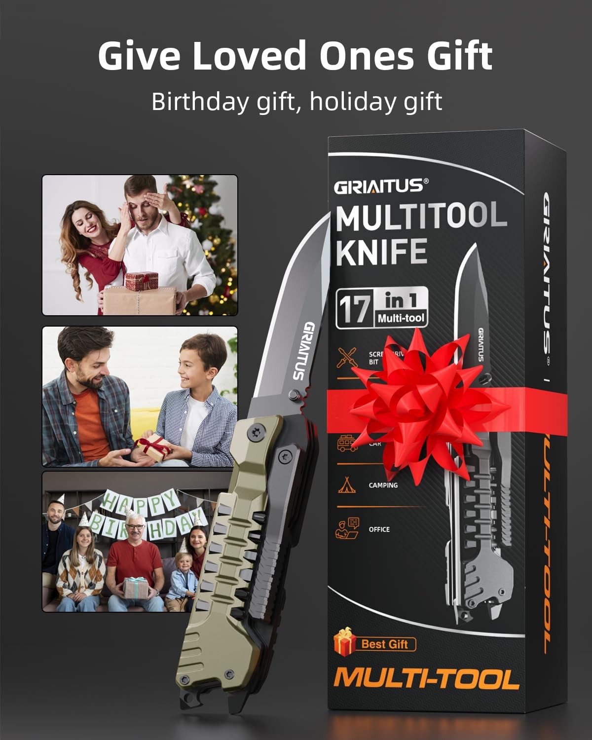 17in1 Multitool Knife Set – Perfect Gift for Men, Camping & Outdoor