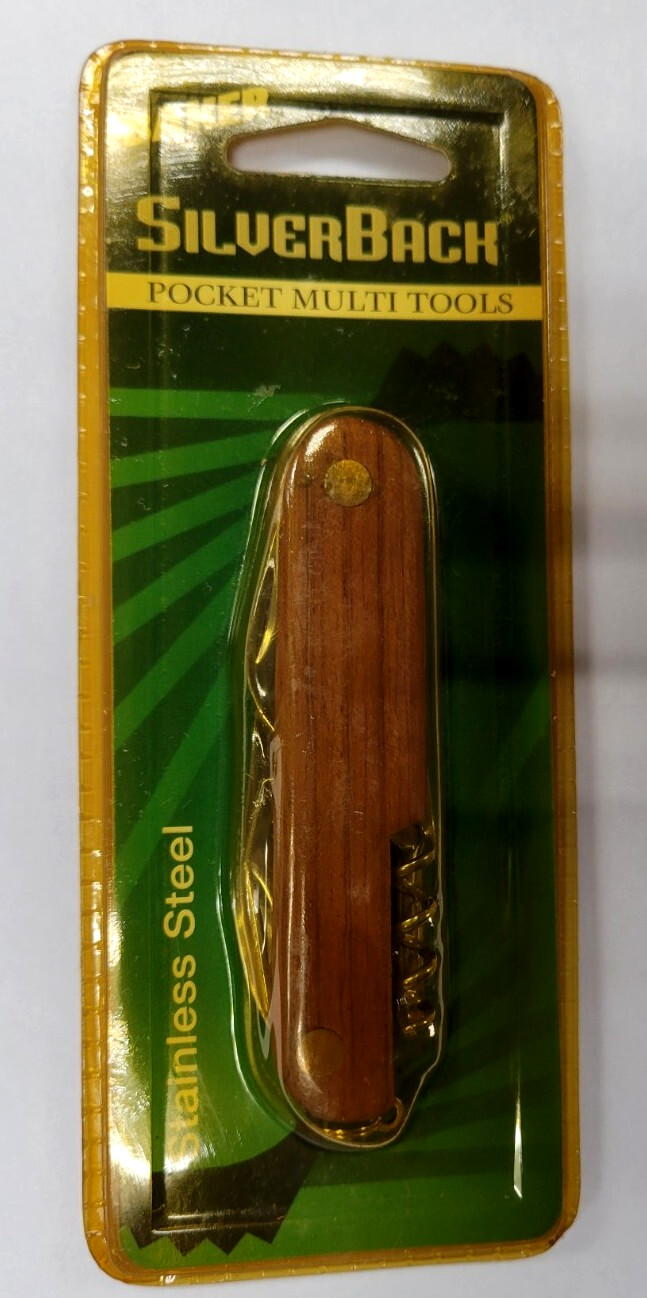 Baker Sliverback Pocket Knife Multi Tool SB-1100 Stainless Steel New NOS