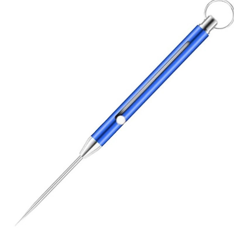 Titanium Alloy Retractable Toothpick Portable EDC Keychain Fruit Fork Tool
