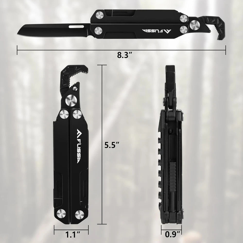 Multitool Wrench, Gift for Men, 16-IN-1 EDC Multi-tool with Self-Adjustin