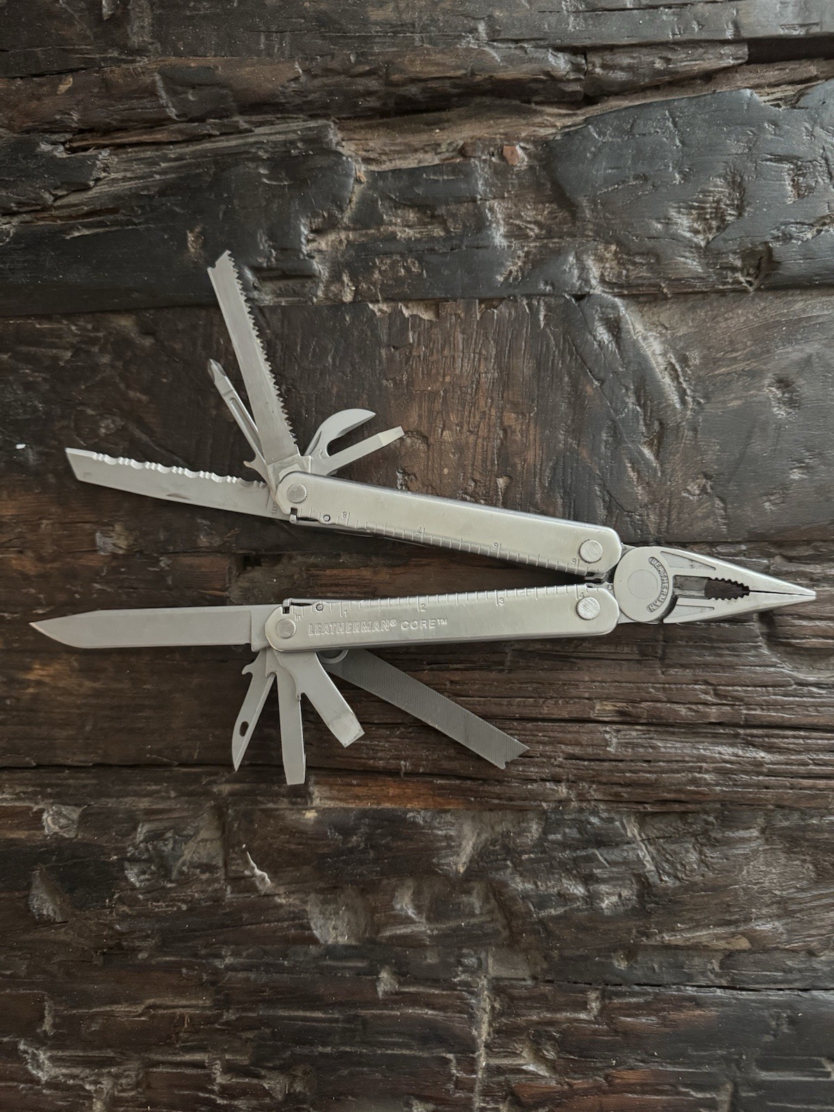 Leatherman Core Stainless W/Black Leather Sheath Multi-Tool USA 0805 Date