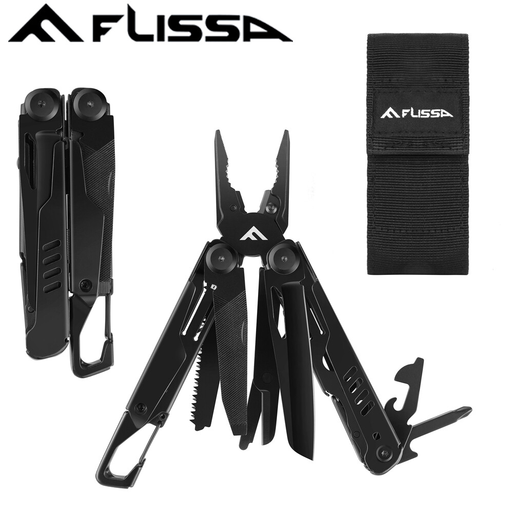 Portable 15 In 1 Multi Tool Pliers Outdoor Survival Compact Folding Pocket Knife