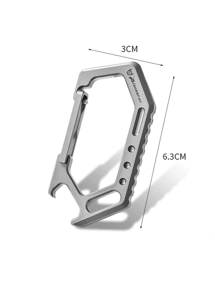 EDC Titanium Keychain Carabiner Car Keys Holder Organizer w/ Bottle Opener Tool
