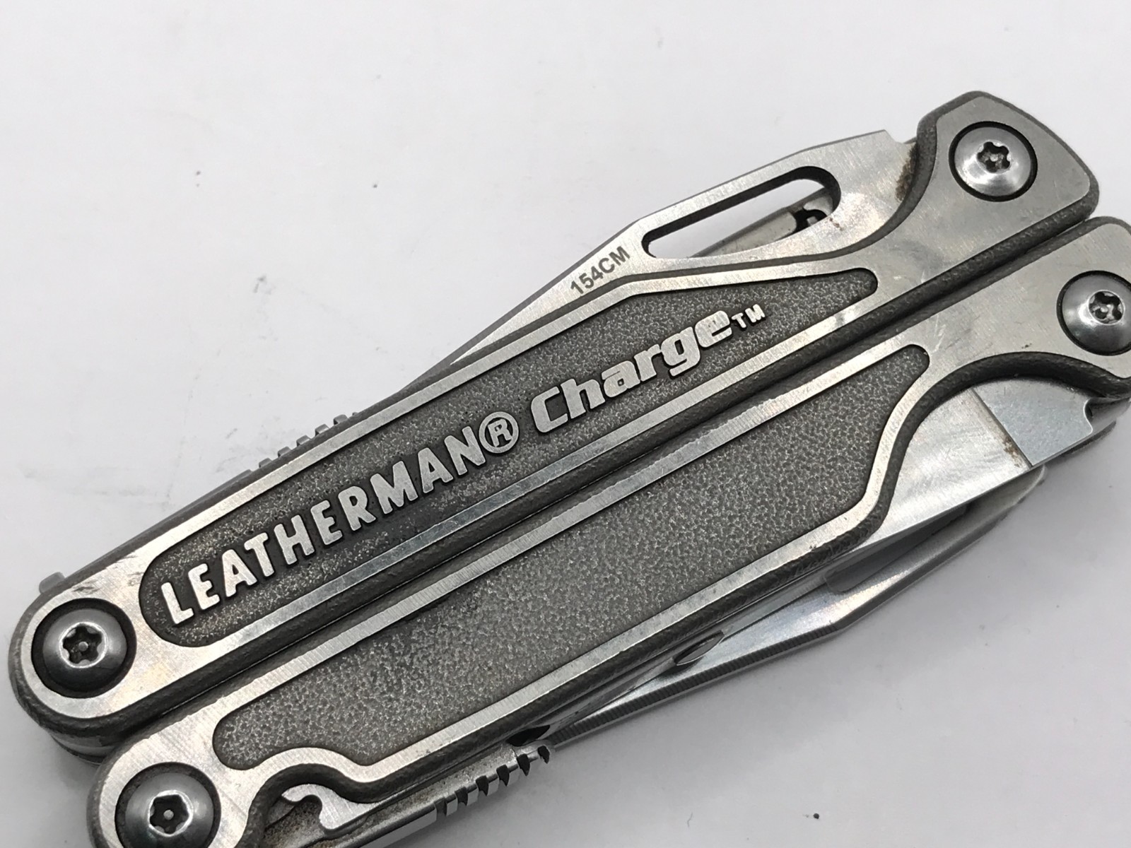 Leatherman Charge TI Gen1 Titanium 154CM TM trademark logo rare PAT Pend USED