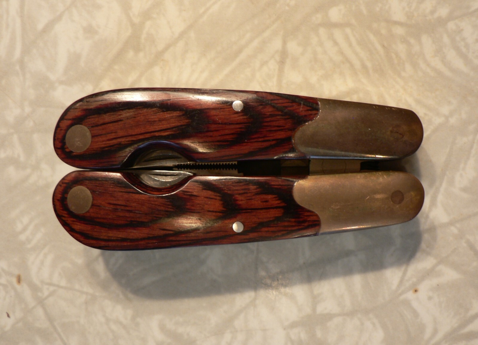 Vintage Husky 25 Years 25th Anniversary Limited Edition Multi-Tool Brass & Wood