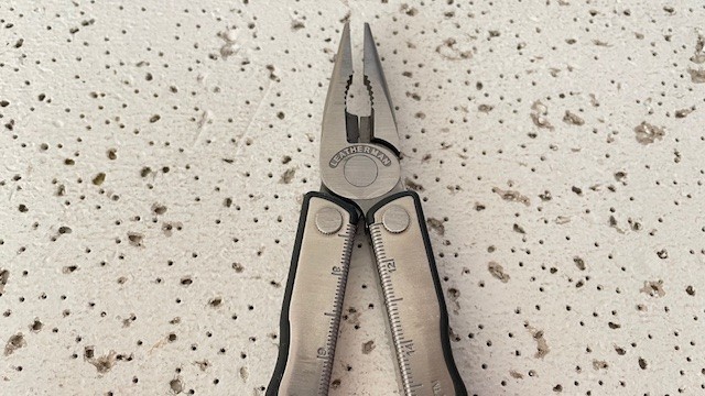 Leatherman KICK Stainless Steel Silver &Grey Multi Tool Pliers,Knife,Opener Bott