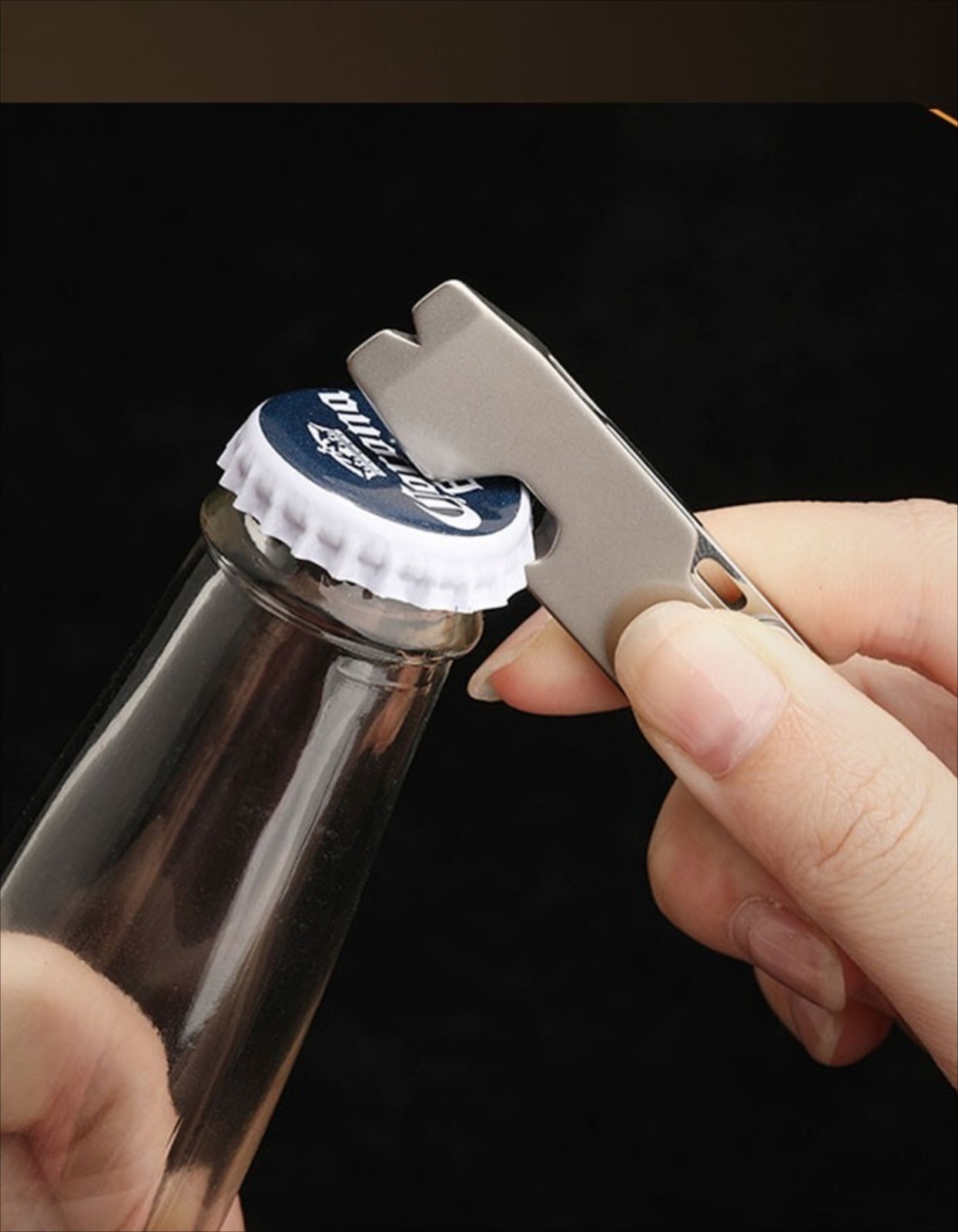 TC4 Titanium Crowbar Pry Bar Underreach EDC Tool Pocket Bottle Opener Pendant US