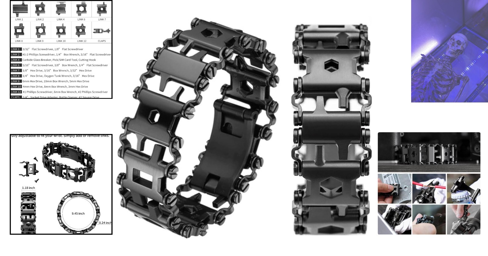 Adjustable 29-in-1 Survival Bracelet – Perfect for Camping, Hiking, Sailing