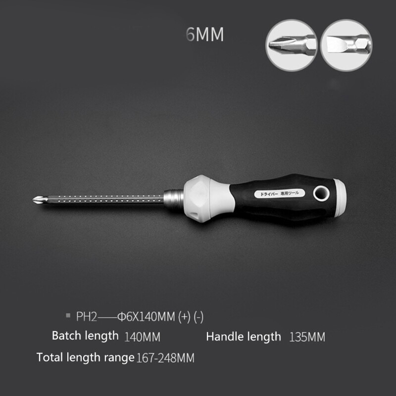 Double-Use Slotted Shank Hand Tools Screwdriver Mini Ratchet Repair