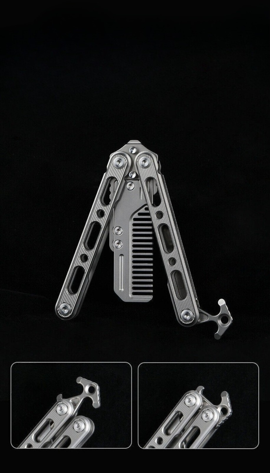 EDC Titanium Alloy Comb Utility Opener Portable Outdoor Multi-funtion Tool